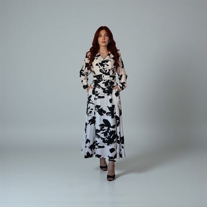 Monochrome Wrap Elegance