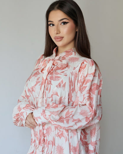 Платье с мягкими лентами (цветы)