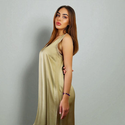 Siena Soft Maxi Dress V Sand Khaki