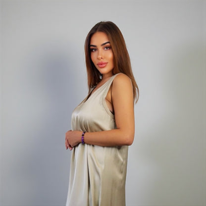 Siena Soft Maxi Dress V Dark Gold