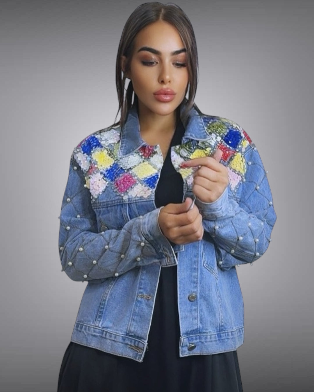 Denim Plaid Jacket