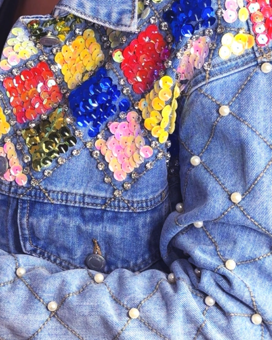 Denim Plaid Jacket