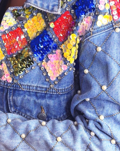 Denim Plaid Jacket