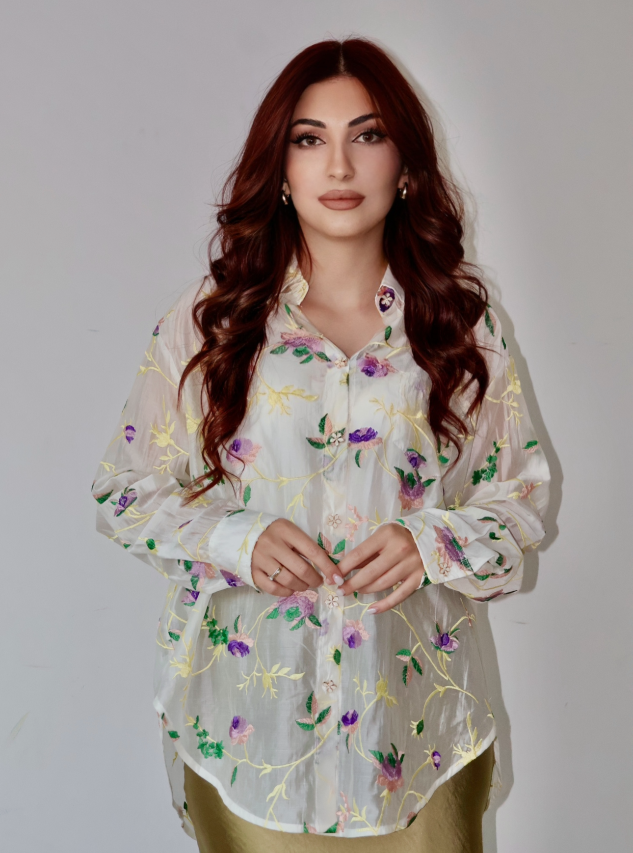 Lunaria – Embroidered Tencel Shirt