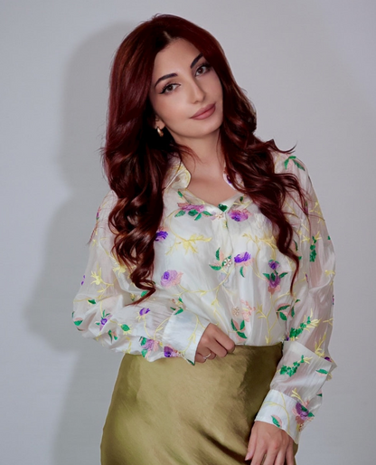 Lunaria – Embroidered Tencel Shirt