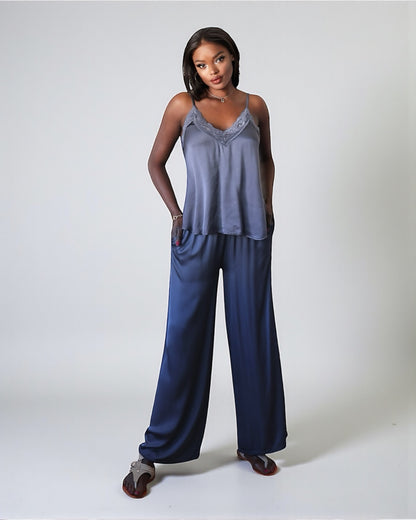 Luxury Lace Tank Top (Dark Blue)