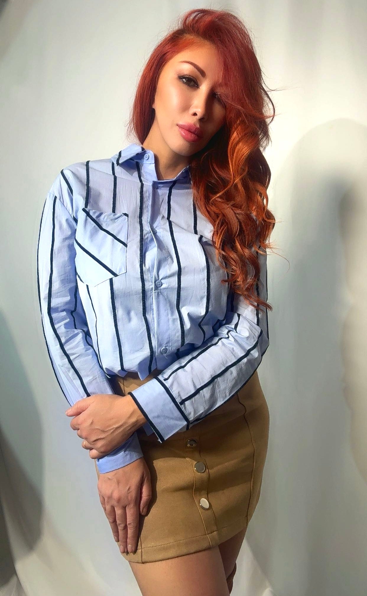 Linear Muse – Oversized Striped Shirt