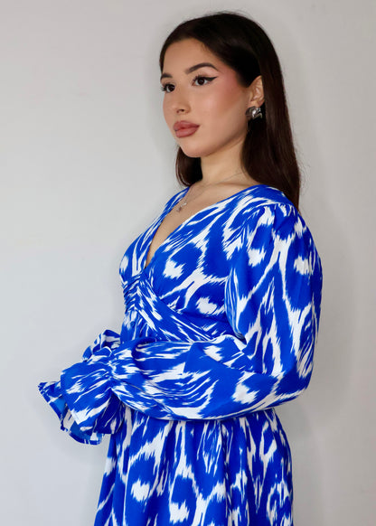 Мини-платье в стиле бохо-икат 