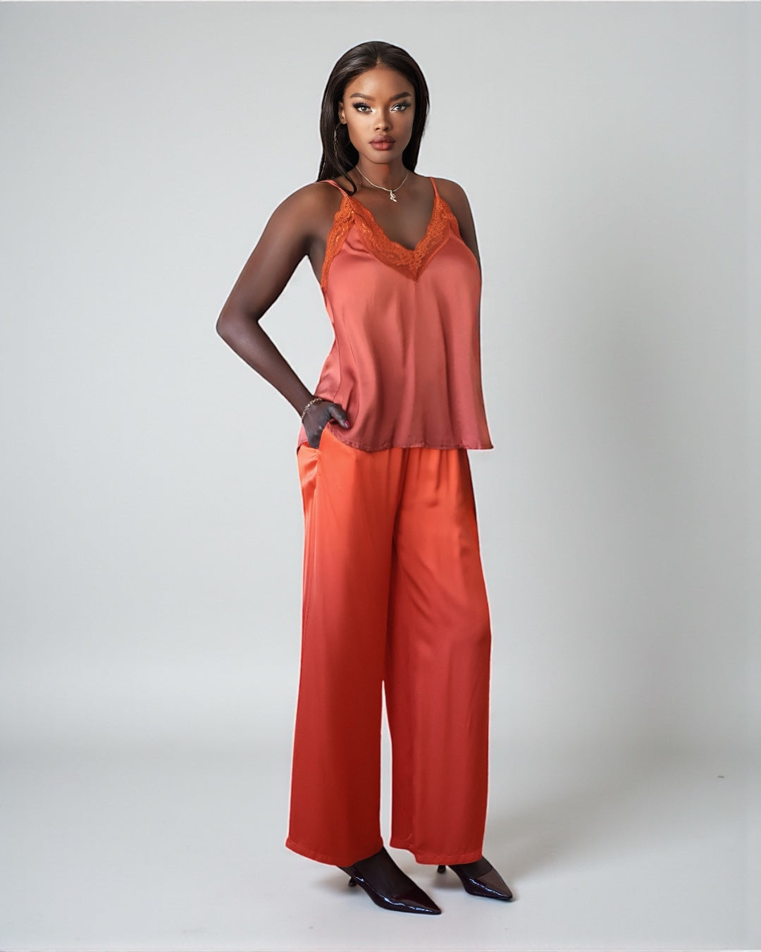 Luxury Lace Tank Top (Copper)