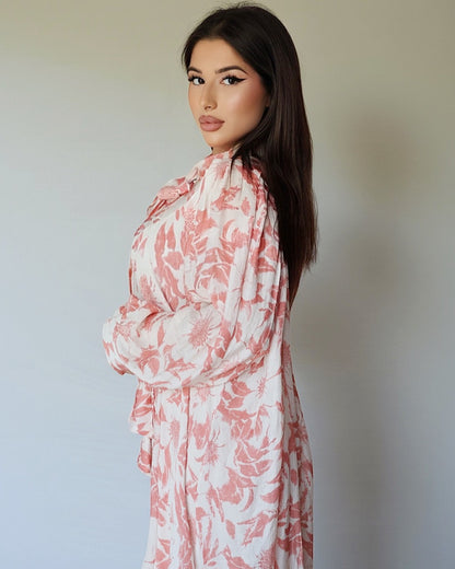 Платье с мягкими лентами (цветы)