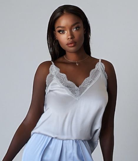 Luxury Lace Tank Top (Light Gray)