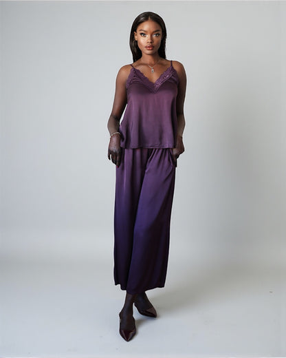 Luxury Lace Tank Top (Dark Purple)