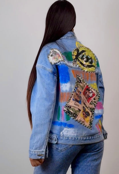 Джинсовая куртка «Акварель»