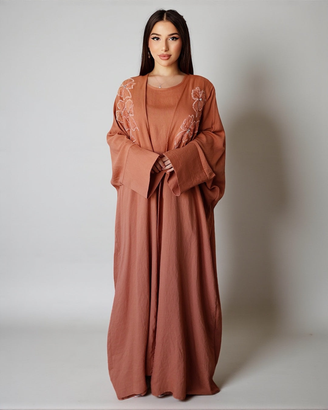 Noor Bloom – Украшенный комплект из двух предметов (терракота)