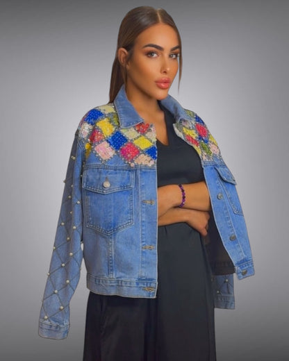 Denim Plaid Jacket