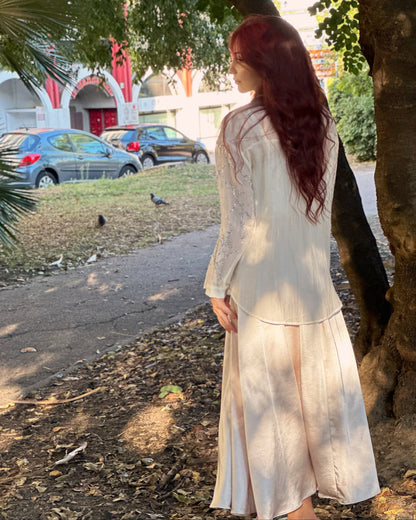 Рубашка с воротником-стойкой