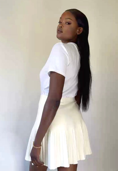 Юбка-плиссе золотистого цвета хаки