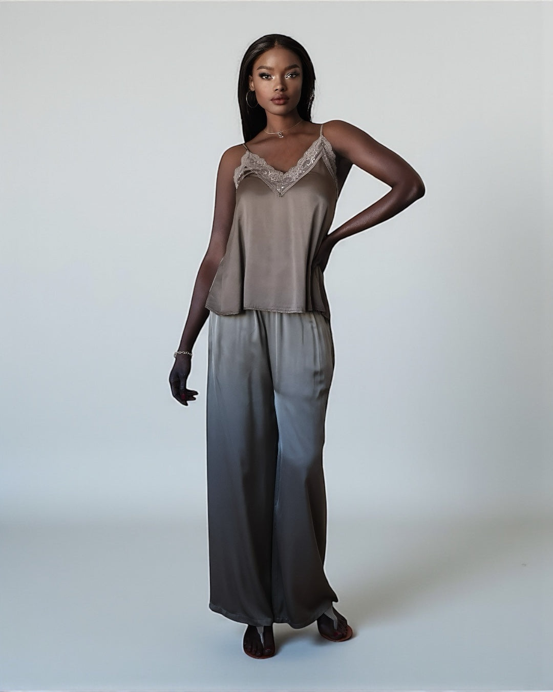 Luxury Lace Tank Top (Hot Cappuccino)