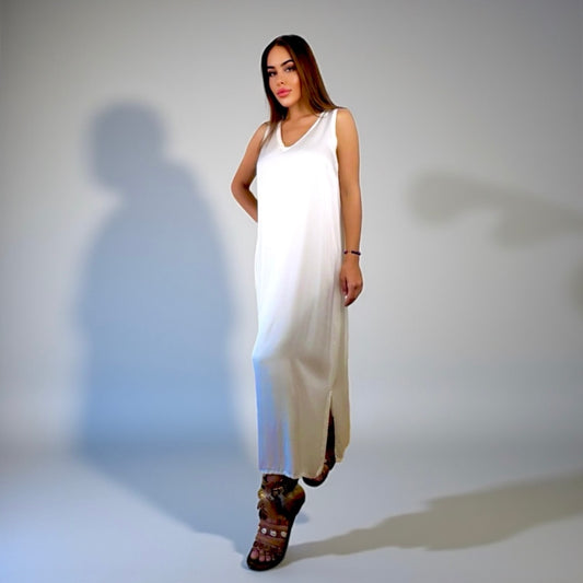 Aura Maxi Dress Wings White