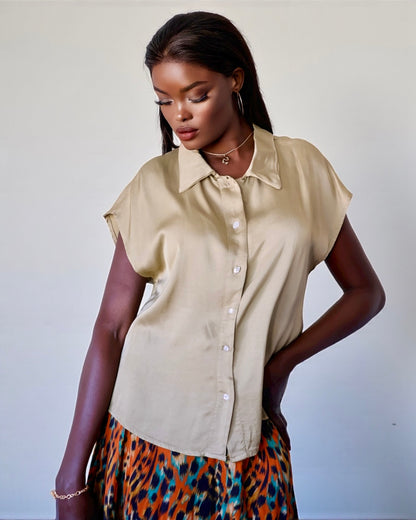 Collared Shirt (Khaki)