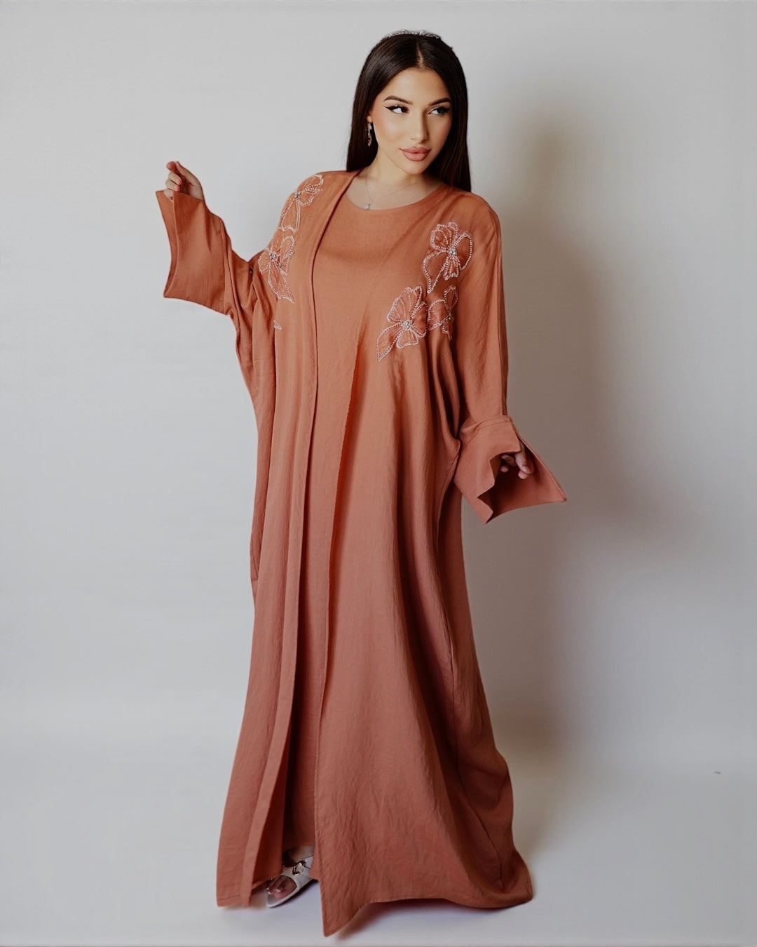 Noor Bloom – Украшенный комплект из двух предметов (терракота)