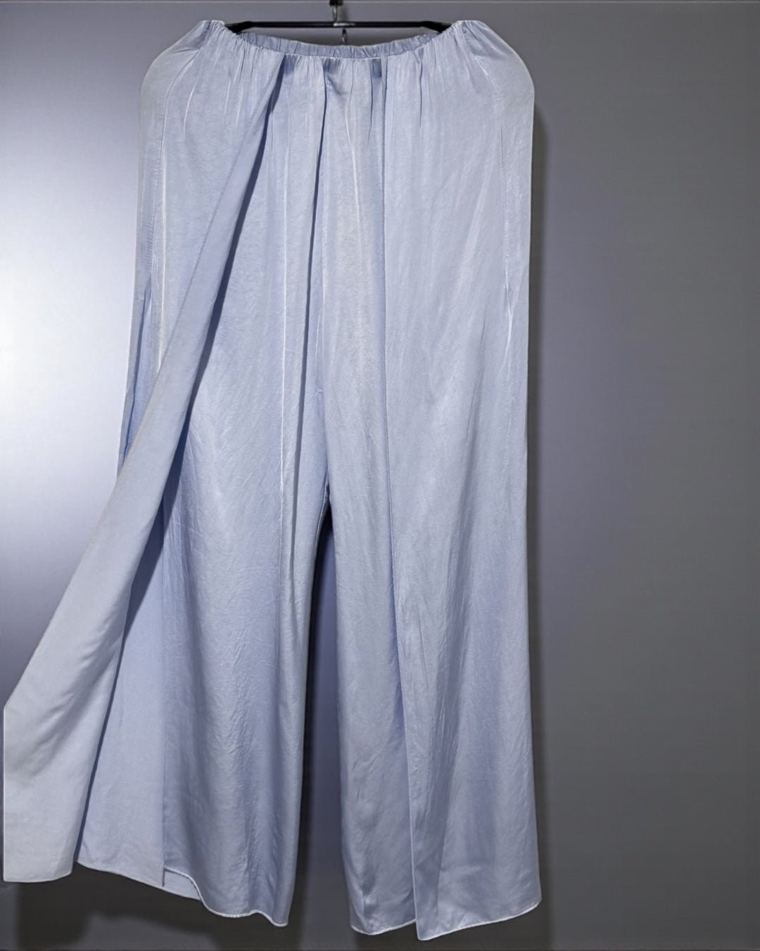 Split Leg Palazzo Pants Light Blue