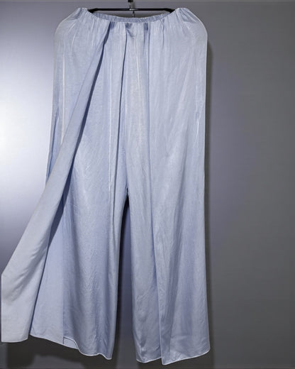 Split Leg Palazzo Pants Light Blue