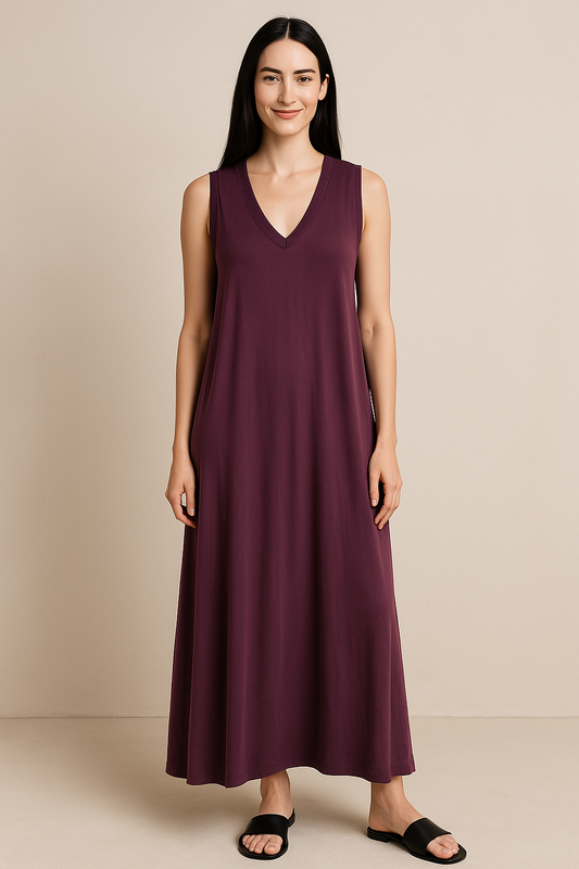 Robe longue douce Siena V Violet 