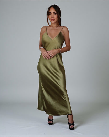 Evening Dress Khaki