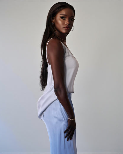 Luxury Lace Tank Top (Light Gray)