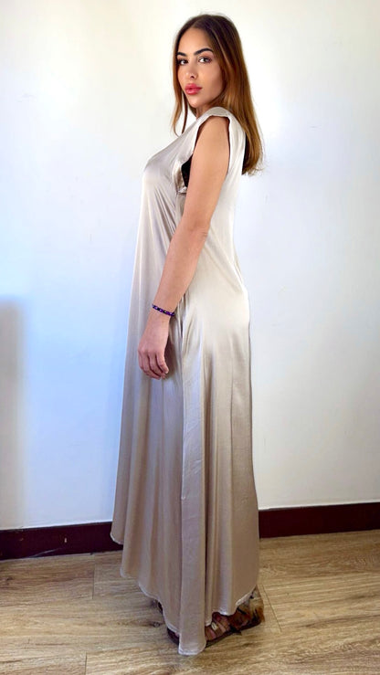 Платье макси Aura Wings темно-бежевого цвета