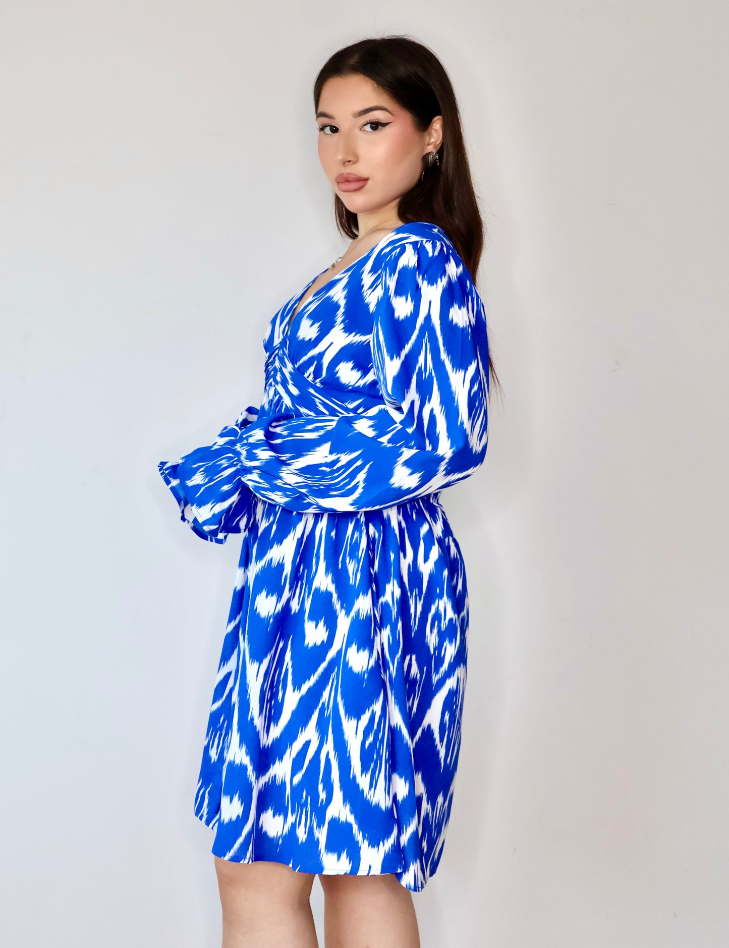 Мини-платье в стиле бохо-икат 