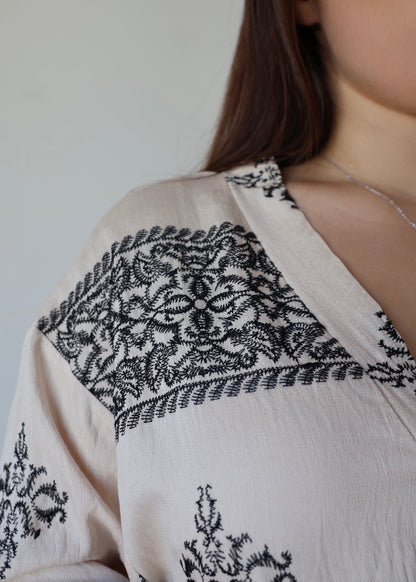 Layla – Robe longue brodée