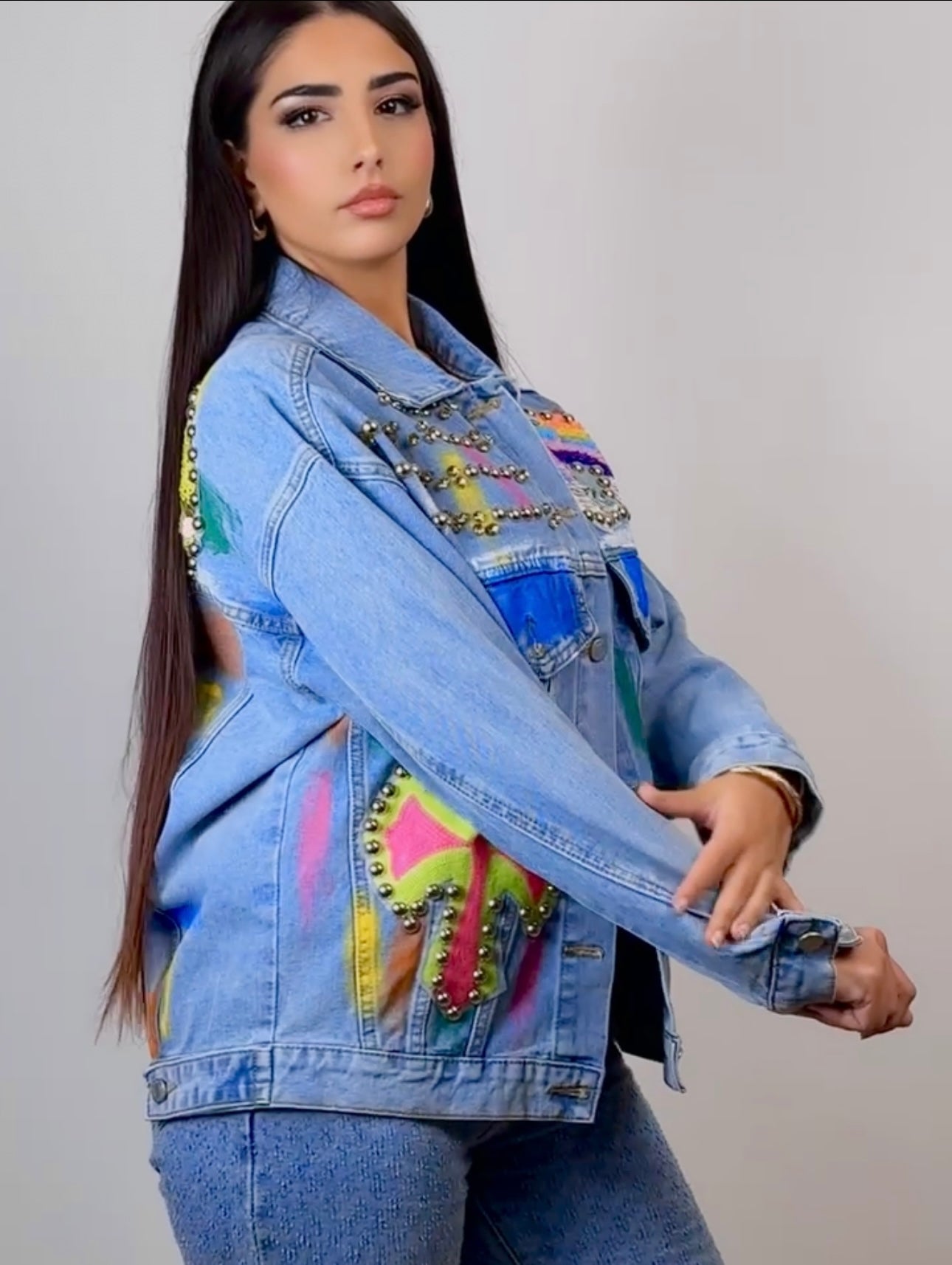 Джинсовая куртка «Акварель»