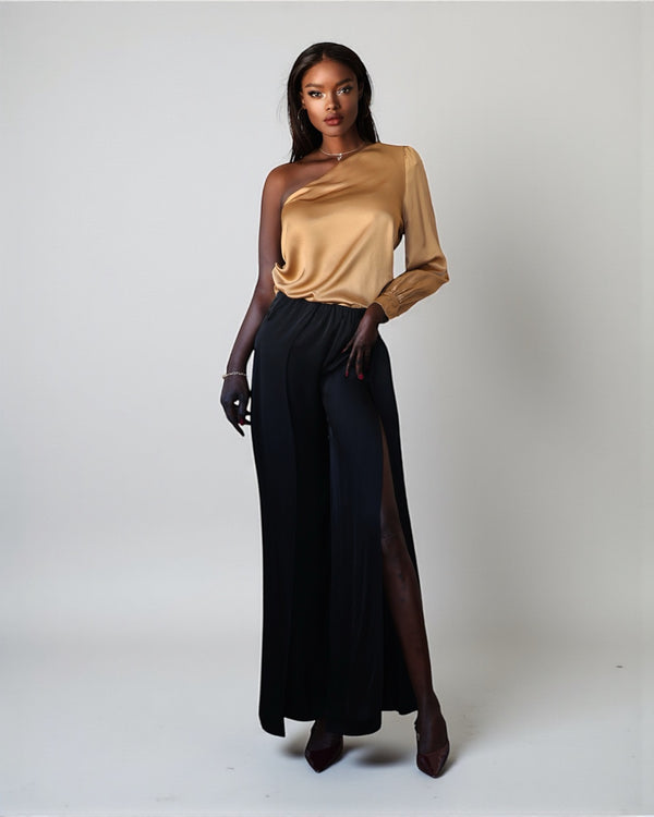 Split Leg Palazzo Pants