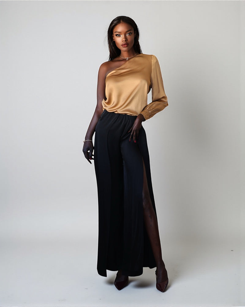 Split Leg Palazzo Pants