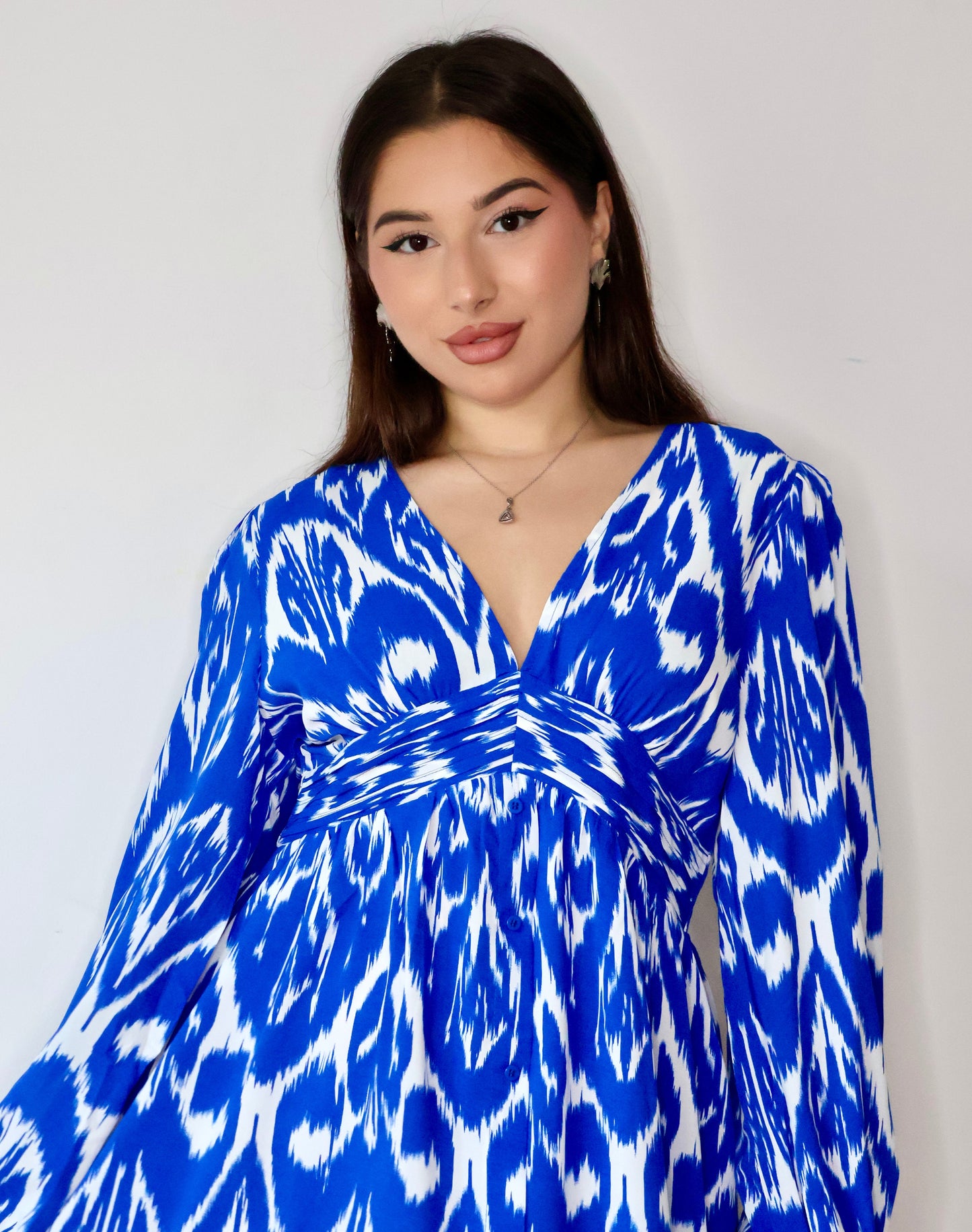 Мини-платье в стиле бохо-икат 