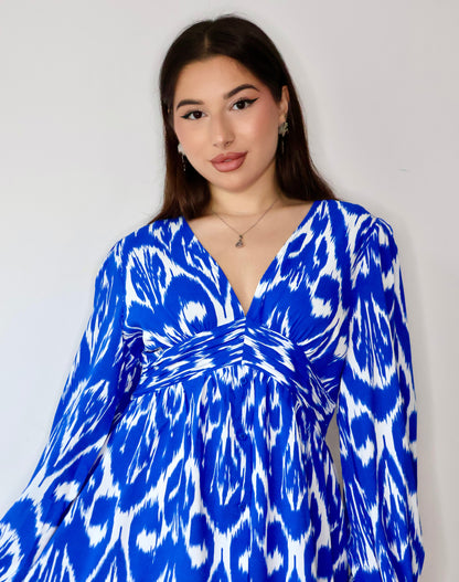 Мини-платье в стиле бохо-икат 