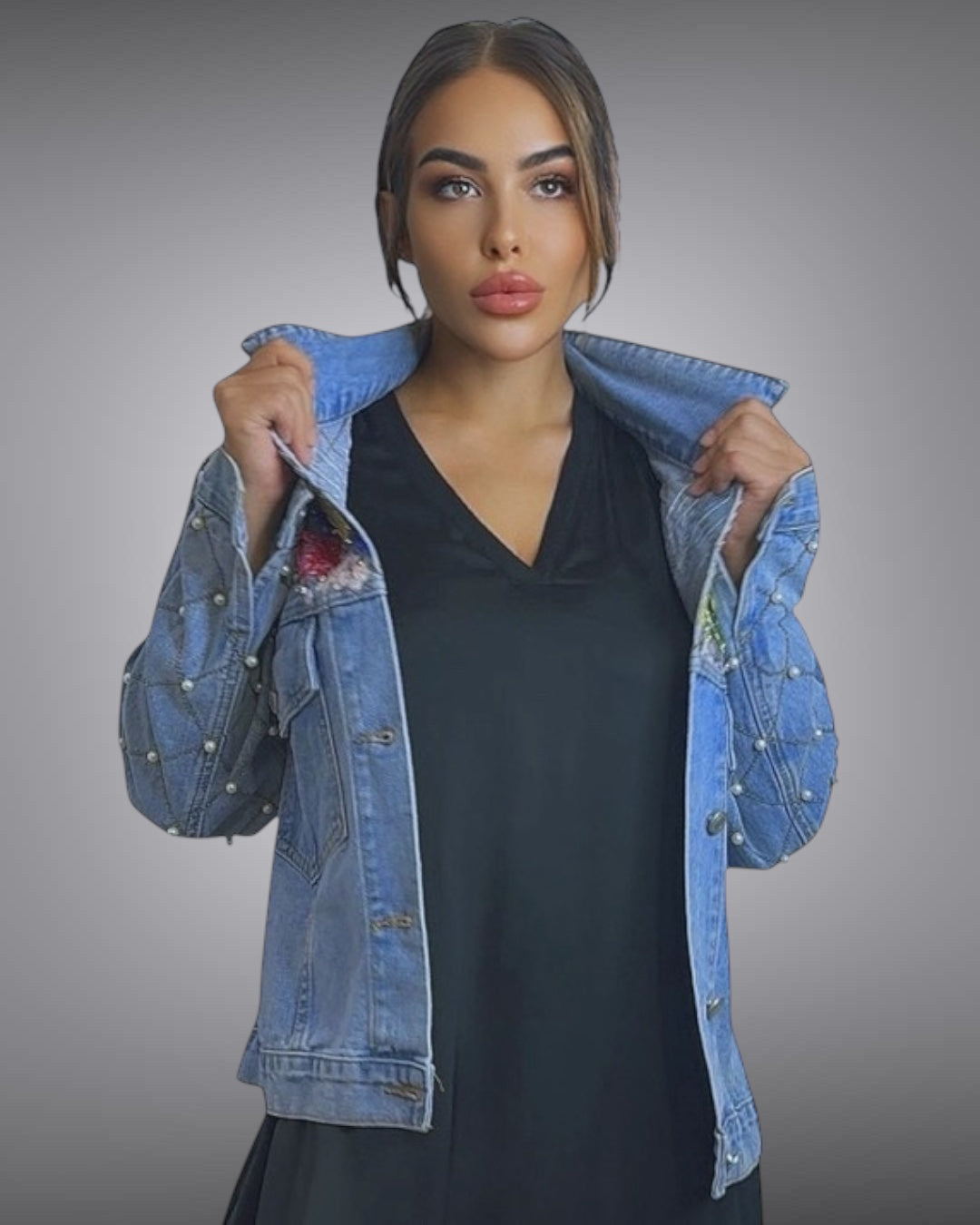 Denim Plaid Jacket