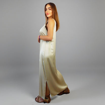 Siena Soft Maxi Dress V Dark Gold