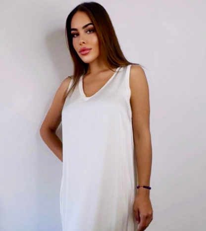 Платье макси Siena Soft V цвета песочного хаки