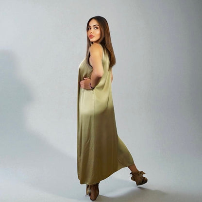 Siena Soft Maxi Dress V Sand Khaki