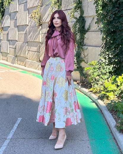 Maharani Bloom – Embroidered Royal Skirt