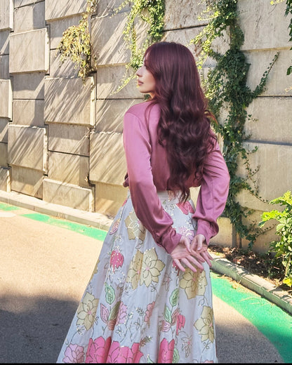 Maharani Bloom – Embroidered Royal Skirt