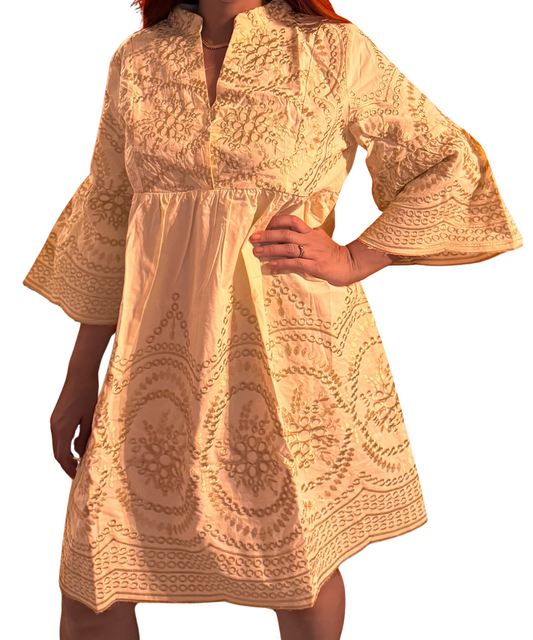 Ivory Bloom Tunic Dress